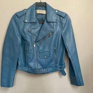 Zara Basic Faux Leather Jacket